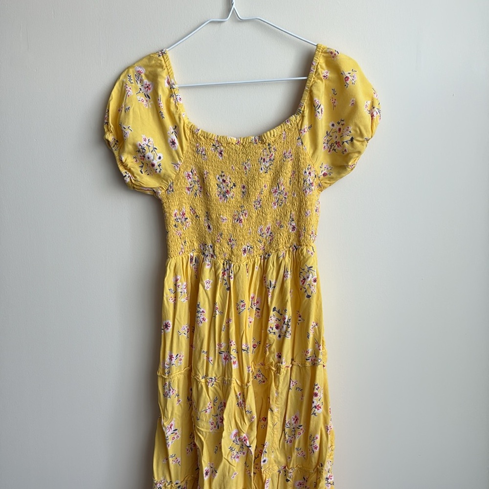 Ellen Weaver Yellow Floral Dress - Picture 4 of 5